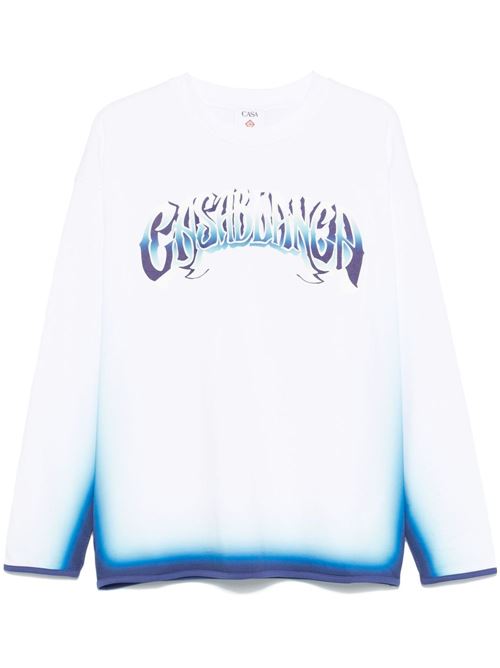 White long sleeves t-shirt CASABLANCA | MS25JTP35002BLUE FADE